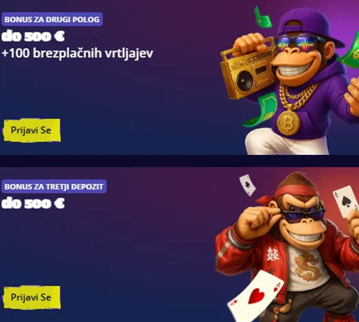Prijavni obrazec Bonusking za Slovenijo